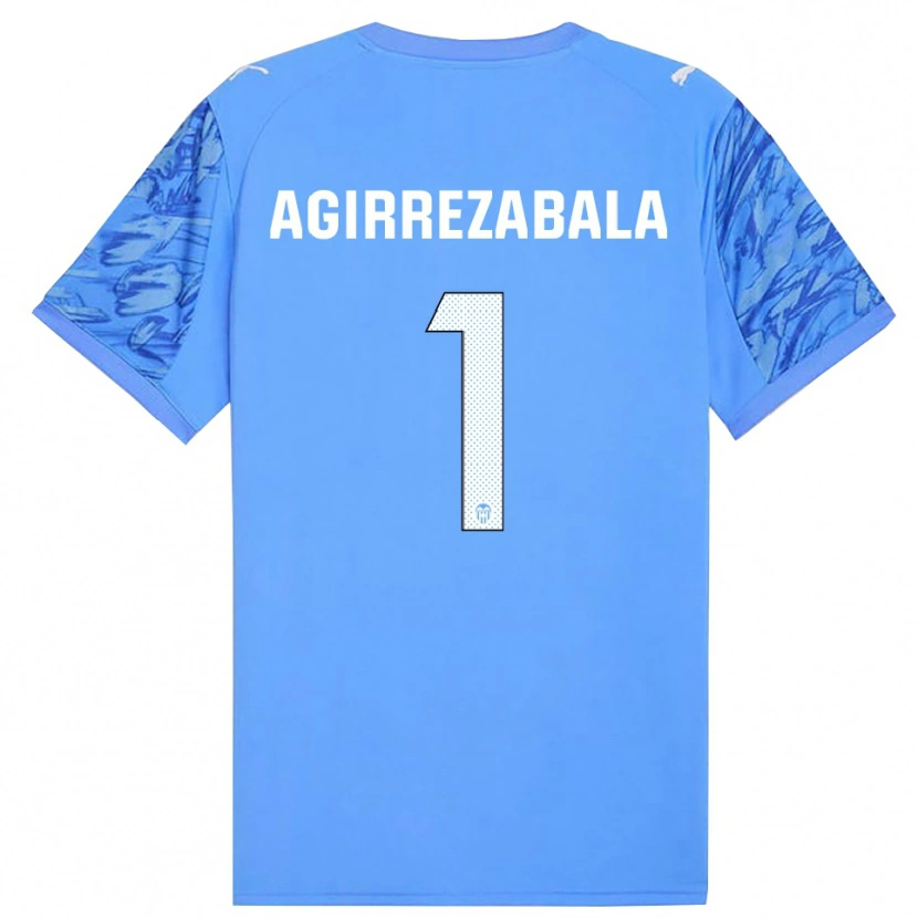 Danxen Homem Julen Agirrezabala #1 Azul Branco Camisola Guarda-Redes 2025/26 Camisa Brasil
