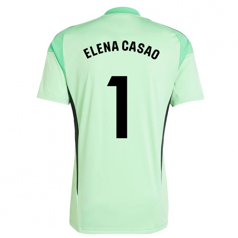 Danxen Homem Elena Casao López #1 Verde Claro Preto Camisola Guarda-Redes 2025/26 Camisa Brasil
