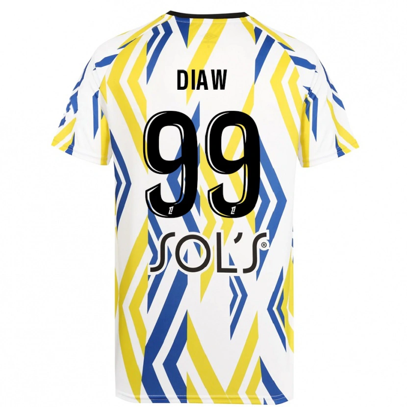 Danxen Homem Mory Diaw #99 Branco Vermelho Azul Camisola Guarda-Redes 2025/26 Camisa Brasil