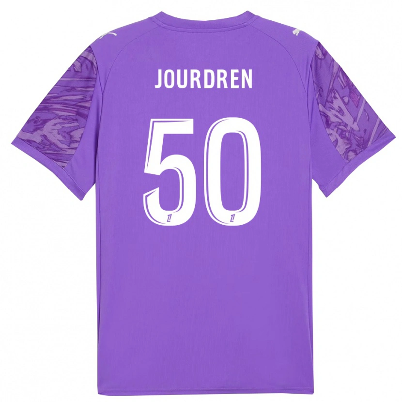 Danxen Homem Ilan Jourdren #50 Lilás Branco Camisola Guarda-Redes 2025/26 Camisa Brasil