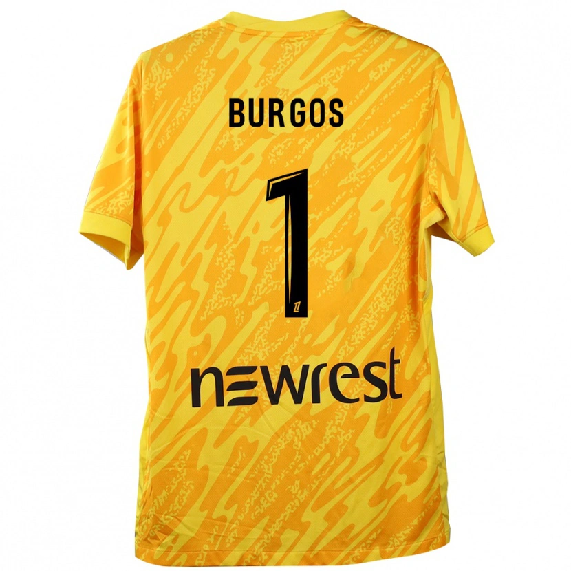 Danxen Homem Diego Burgos #1 Amarelo Preto Camisola Guarda-Redes 2025/26 Camisa Brasil