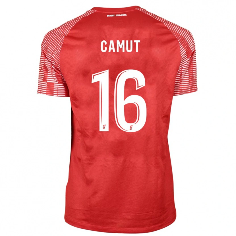 Danxen Homem Maël Camut #16 Vermelho Branco Camisola Guarda-Redes 2025/26 Camisa Brasil