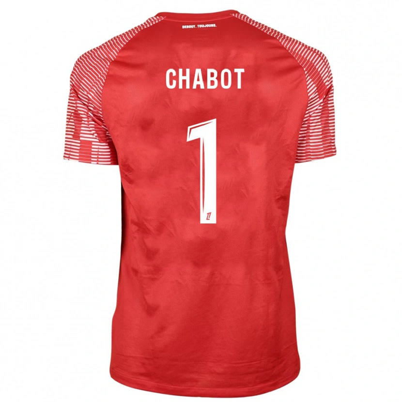 Danxen Homem Max-Edgar Chabot #1 Vermelho Branco Camisola Guarda-Redes 2025/26 Camisa Brasil