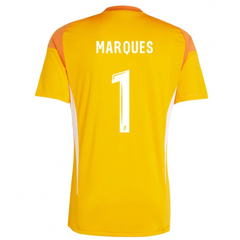 Danxen Homem Inès Marques #1 Laranja Claro Branco Camisola Guarda-Redes 2025/26 Camisa Brasil
