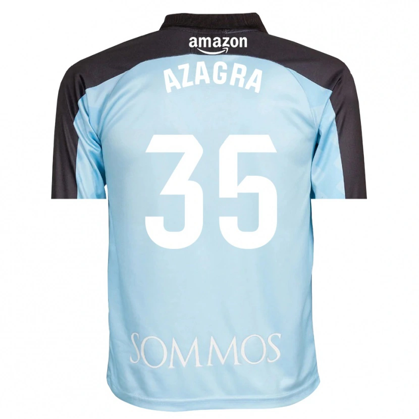 Danxen Homem Nico Azagra #35 Azul Claro Preto Camisola Guarda-Redes 2025/26 Camisa Brasil