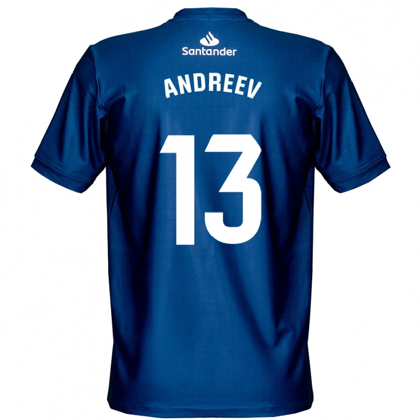 Danxen Homem Plamen Andreev #13 Azul Real Branco Camisola Guarda-Redes 2025/26 Camisa Brasil