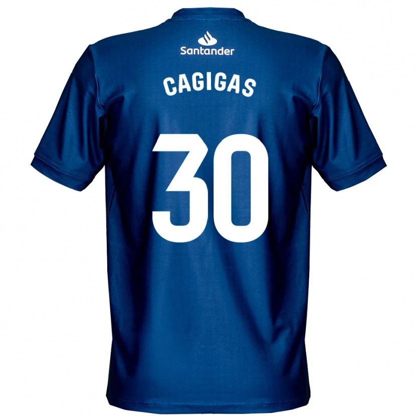 Danxen Homem Iván Cagigas #30 Azul Real Branco Camisola Guarda-Redes 2025/26 Camisa Brasil