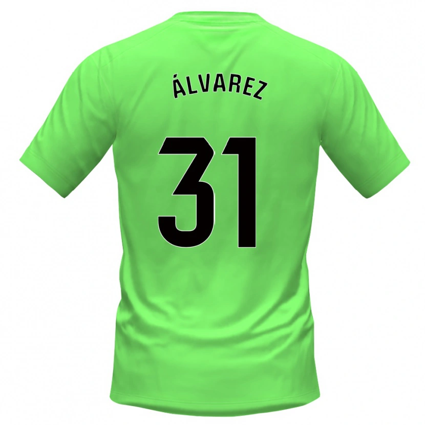 Danxen Homem Iker Álvarez #31 Verde Preto Camisola Guarda-Redes 2025/26 Camisa Brasil