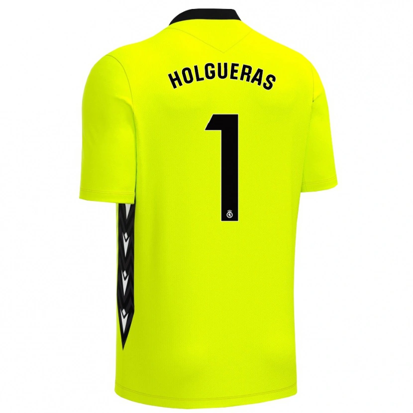 Danxen Homem Javi Holgueras #1 Verde Amarelo Preto Camisola Guarda-Redes 2025/26 Camisa Brasil