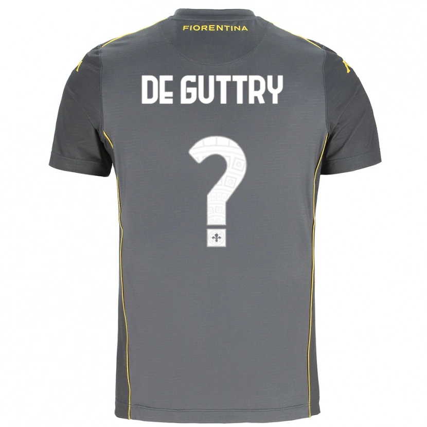 Danxen Homem Elia De Guttry #0 Cinza Escuro Amarelo Camisola Guarda-Redes 2025/26 Camisa Brasil
