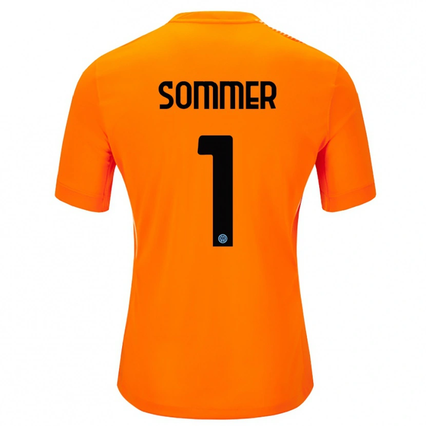 Danxen Homem Yann Sommer #1 Laranja Claro Preto Camisola Guarda-Redes 2025/26 Camisa Brasil