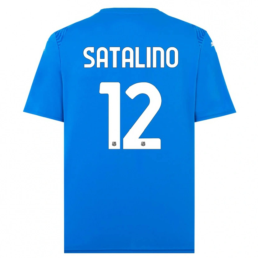 Danxen Homem Giacomo Satalino #12 Azul Branco Camisola Guarda-Redes 2025/26 Camisa Brasil