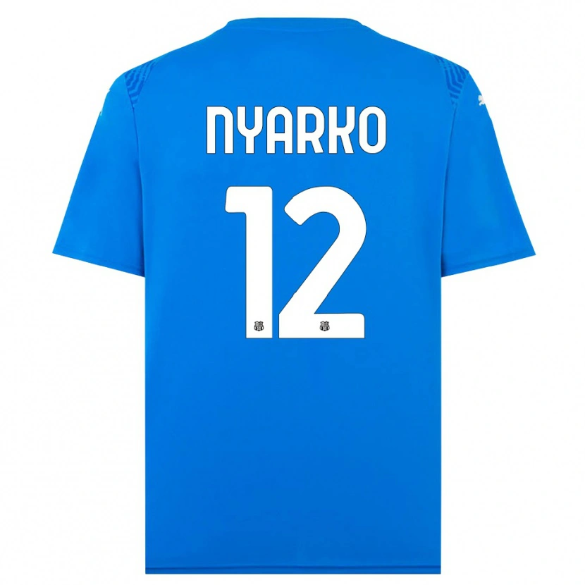 Danxen Homem Lorenzo Nyarko #12 Azul Branco Camisola Guarda-Redes 2025/26 Camisa Brasil