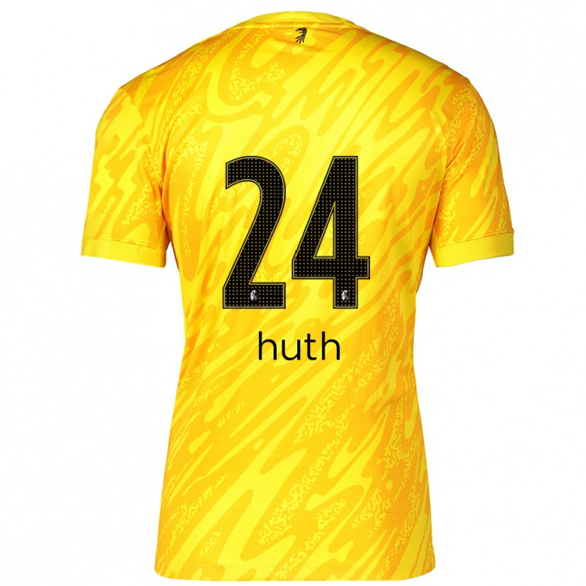 Danxen Homem Jannik Huth #24 Preto Amarelo Camisola Guarda-Redes 2025/26 Camisa Brasil