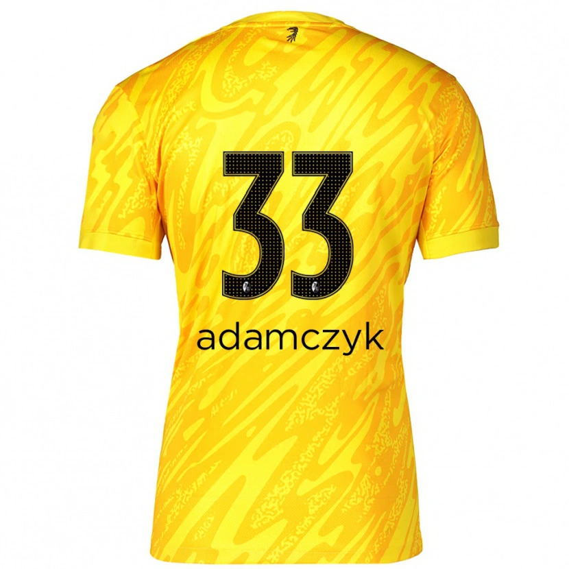 Danxen Homem Rebecca Adamczyk #33 Preto Amarelo Camisola Guarda-Redes 2025/26 Camisa Brasil