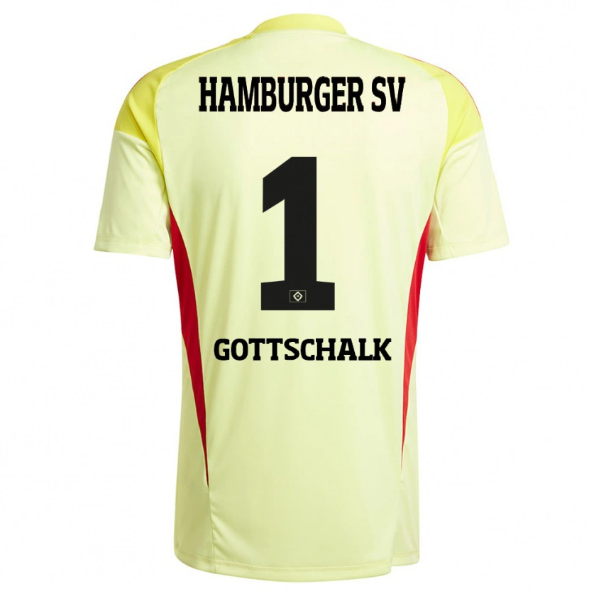 Danxen Homem Juri Gottschalk #1 Vermelho Amarelo Preto Camisola Guarda-Redes 2025/26 Camisa Brasil