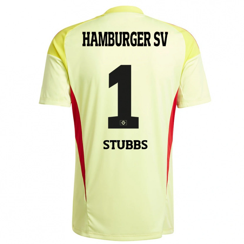 Danxen Homem James Stubbs #1 Vermelho Amarelo Preto Camisola Guarda-Redes 2025/26 Camisa Brasil