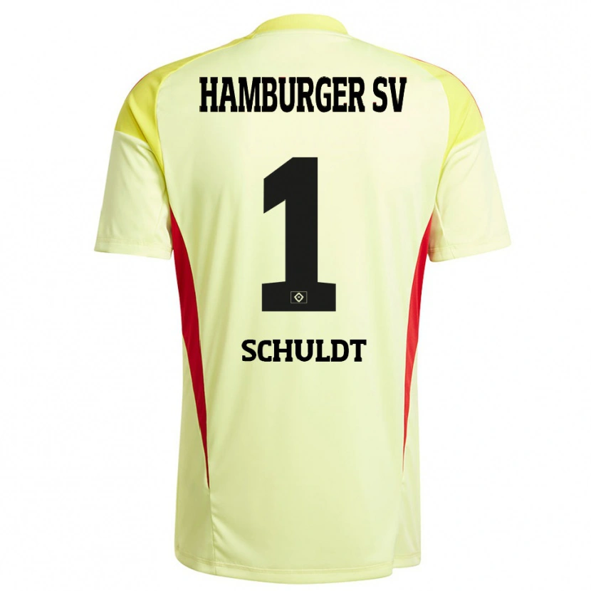 Danxen Homem Inga Schuldt #1 Vermelho Amarelo Preto Camisola Guarda-Redes 2025/26 Camisa Brasil