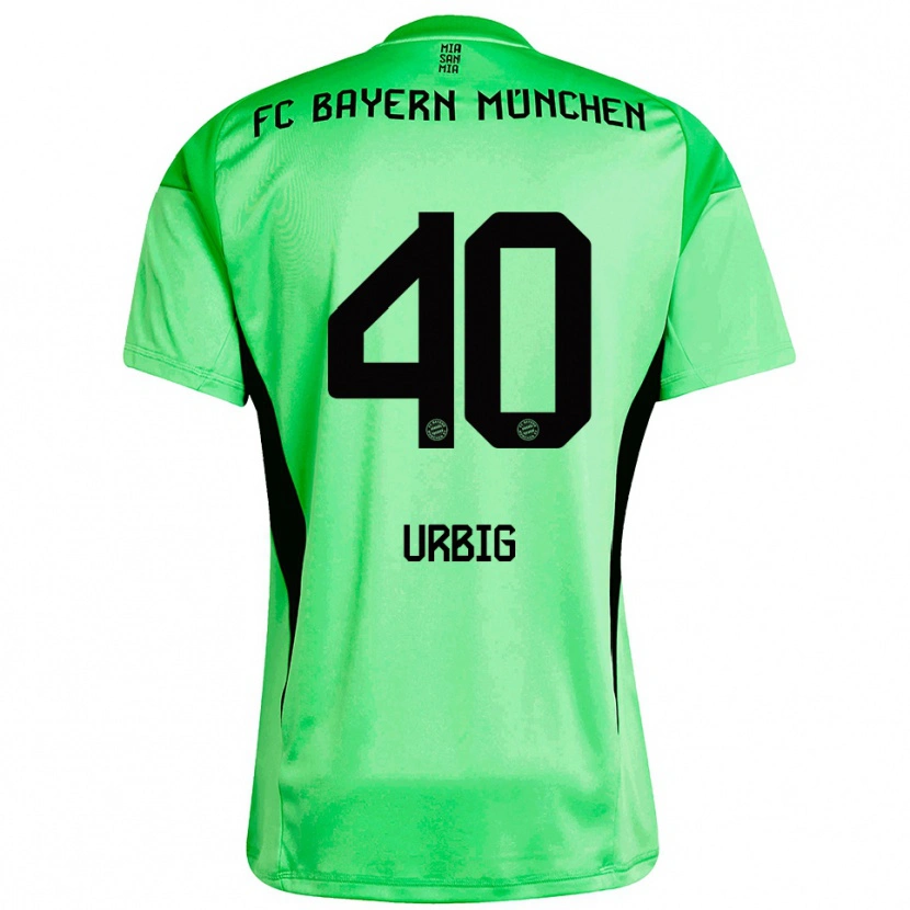 Danxen Homem Jonas Urbig #40 Verde Amarelo Primavera Médio Camisola Guarda-Redes 2025/26 Camisa Brasil