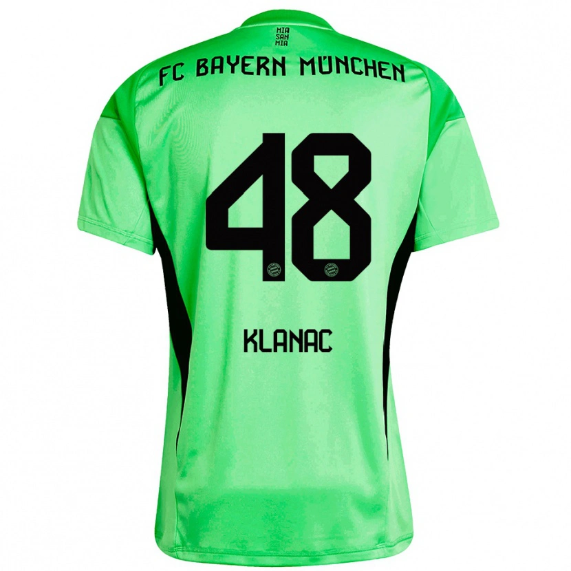 Danxen Homem Leon Klanac #48 Verde Amarelo Primavera Médio Camisola Guarda-Redes 2025/26 Camisa Brasil