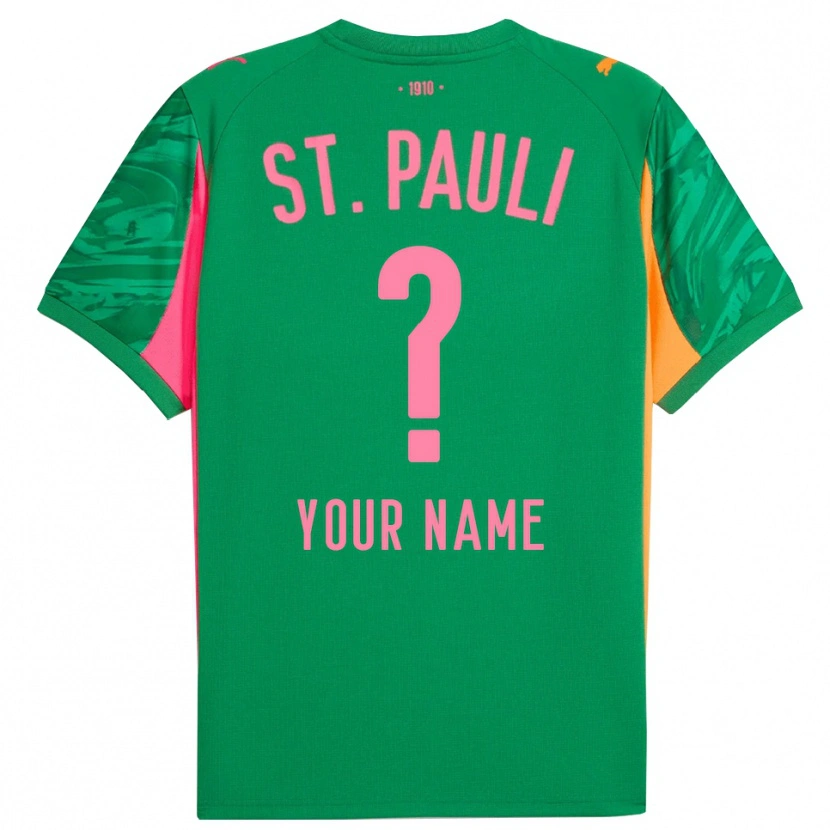 Danxen Homem FC St. Pauli Rosa Laranja Verde Camisola Guarda-Redes 2025/26 Camisa Brasil