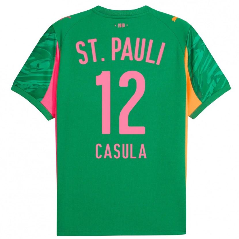Danxen Homem David Casula #12 Rosa Laranja Verde Camisola Guarda-Redes 2025/26 Camisa Brasil
