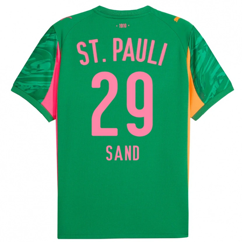 Danxen Homem Christoffer Sand #29 Rosa Laranja Verde Camisola Guarda-Redes 2025/26 Camisa Brasil