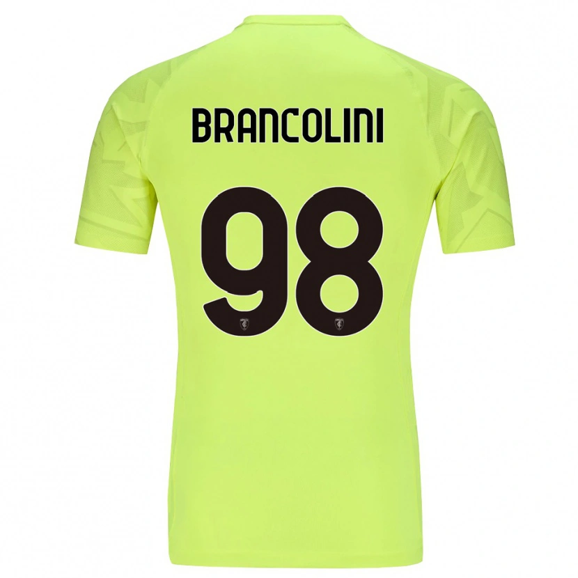 Danxen Homem Federico Brancolini #98 Verde Fluorescente Camisola Guarda-Redes 2025/26 Camisa Brasil