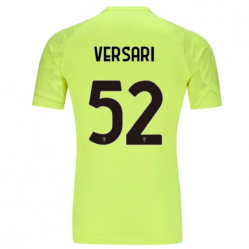 Danxen Homem Francesco Versari #52 Verde Fluorescente Camisola Guarda-Redes 2025/26 Camisa Brasil