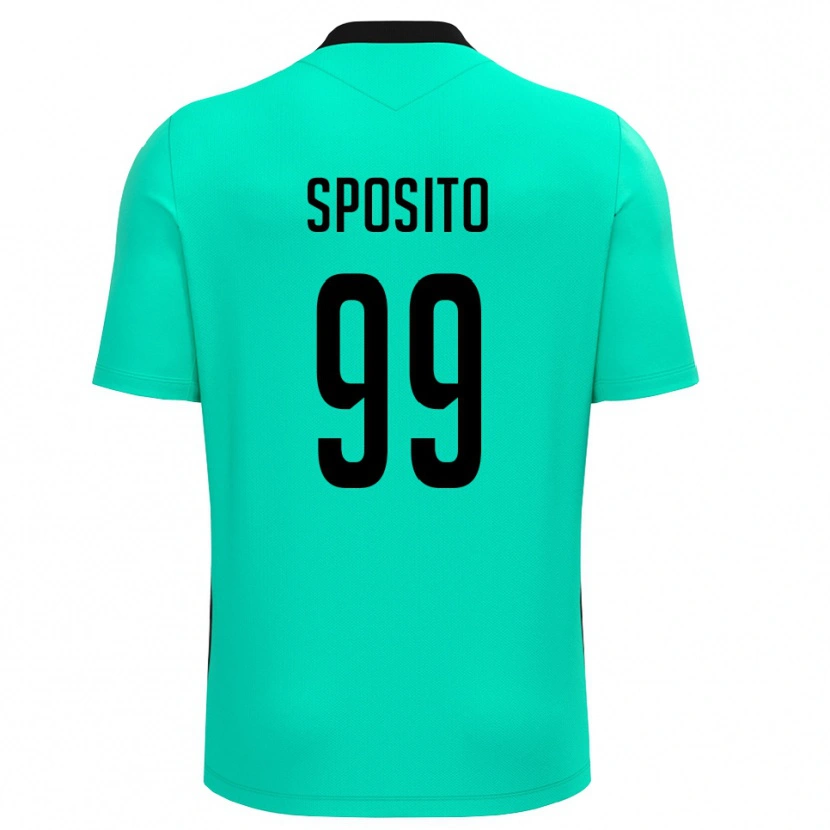 Danxen Homem Alex Sposito #99 Turquesa Preto Camisola Guarda-Redes 2025/26 Camisa Brasil