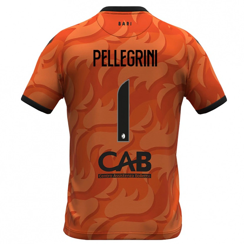Danxen Homem Luigi Pellegrini #1 Laranja Escuro Preto Camisola Guarda-Redes 2025/26 Camisa Brasil