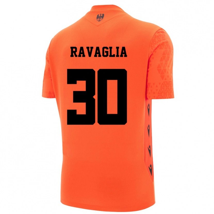 Danxen Homem Nicola Ravaglia #30 Laranja Escuro Preto Camisola Guarda-Redes 2025/26 Camisa Brasil