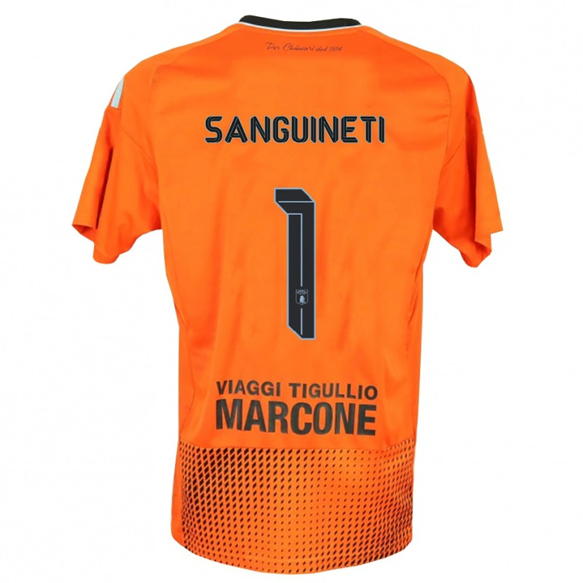 Danxen Homem Michele Sanguineti #1 Laranja Escuro Azul Camisola Guarda-Redes 2025/26 Camisa Brasil