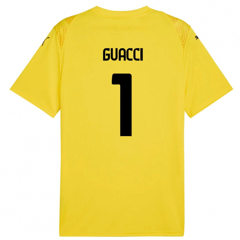Danxen Homem Marco Guacci #1 Amarelo Preto Camisola Guarda-Redes 2025/26 Camisa Brasil