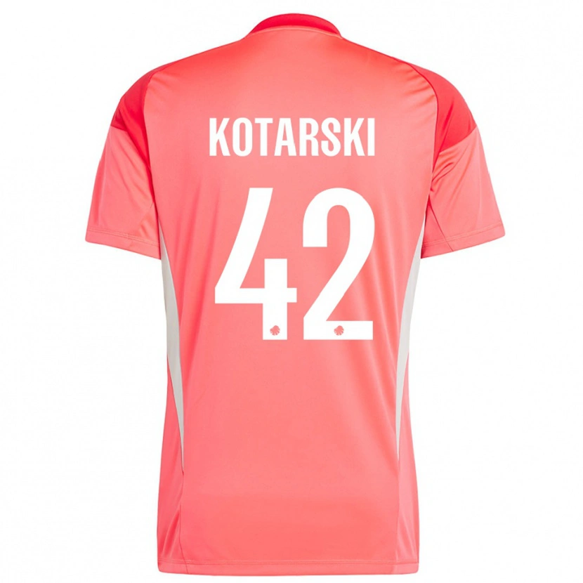 Danxen Homem Dominik Kotarski #42 Vermelho Branco Camisola Guarda-Redes 2025/26 Camisa Brasil