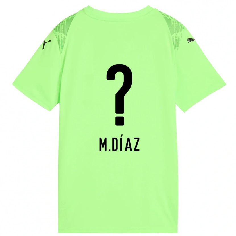 Danxen Homem Mateo Díaz #0 Preto Verde Pálido Camisola Guarda-Redes 2025/26 Camisa Brasil