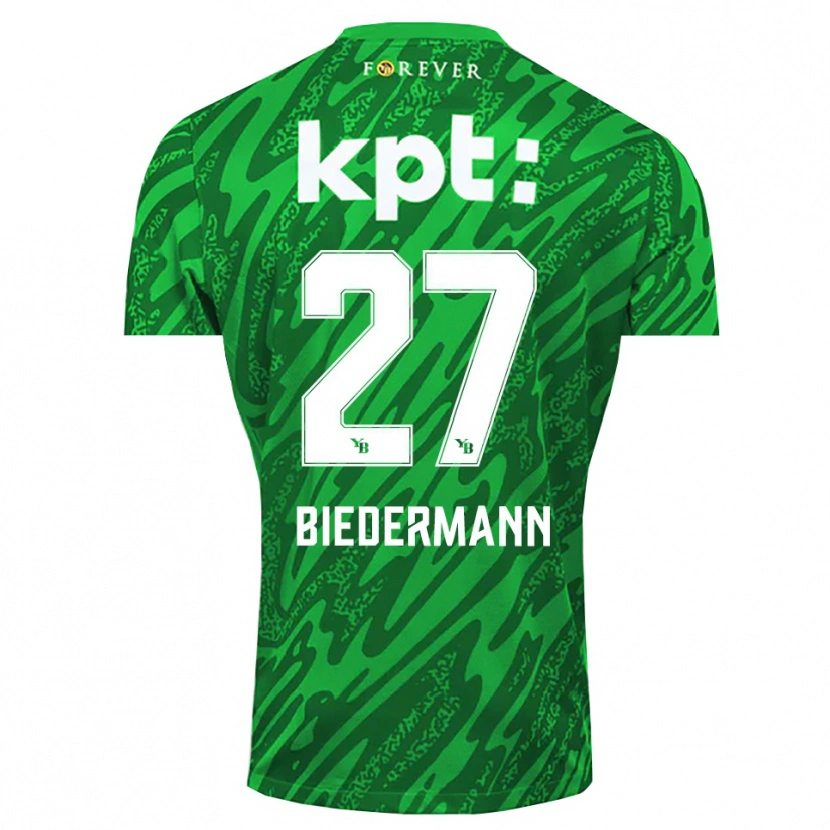 Danxen Homem Tamara Biedermann #27 Branco Verde Camisola Guarda-Redes 2025/26 Camisa Brasil