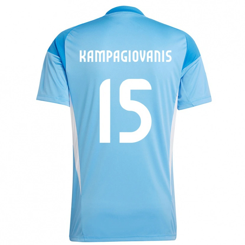 Danxen Homem Anastasios Kampagiovanis #15 Azul Céu Profundo Camisola Guarda-Redes 2025/26 Camisa Brasil