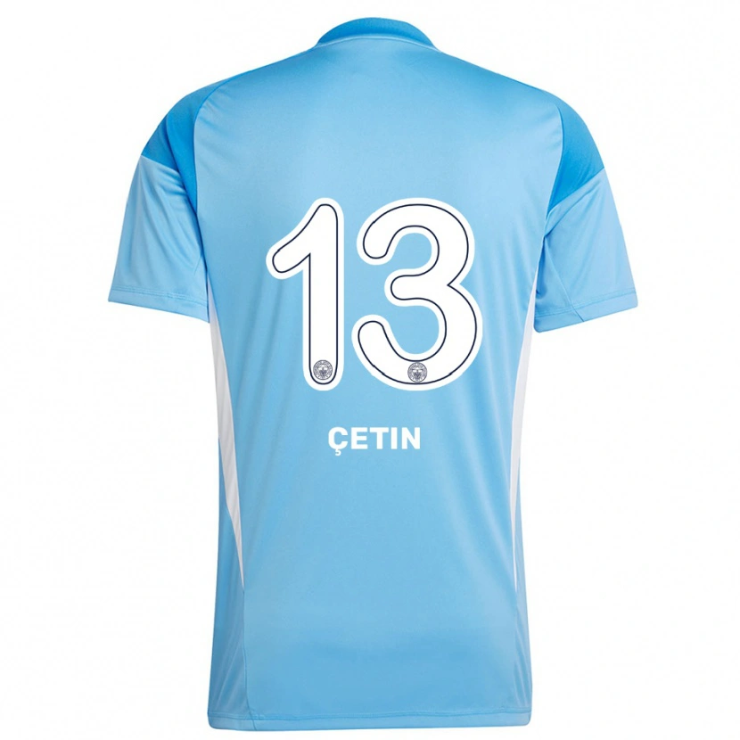 Danxen Homem Tarık Çetin #13 Azul Real Branco Camisola Guarda-Redes 2025/26 Camisa Brasil