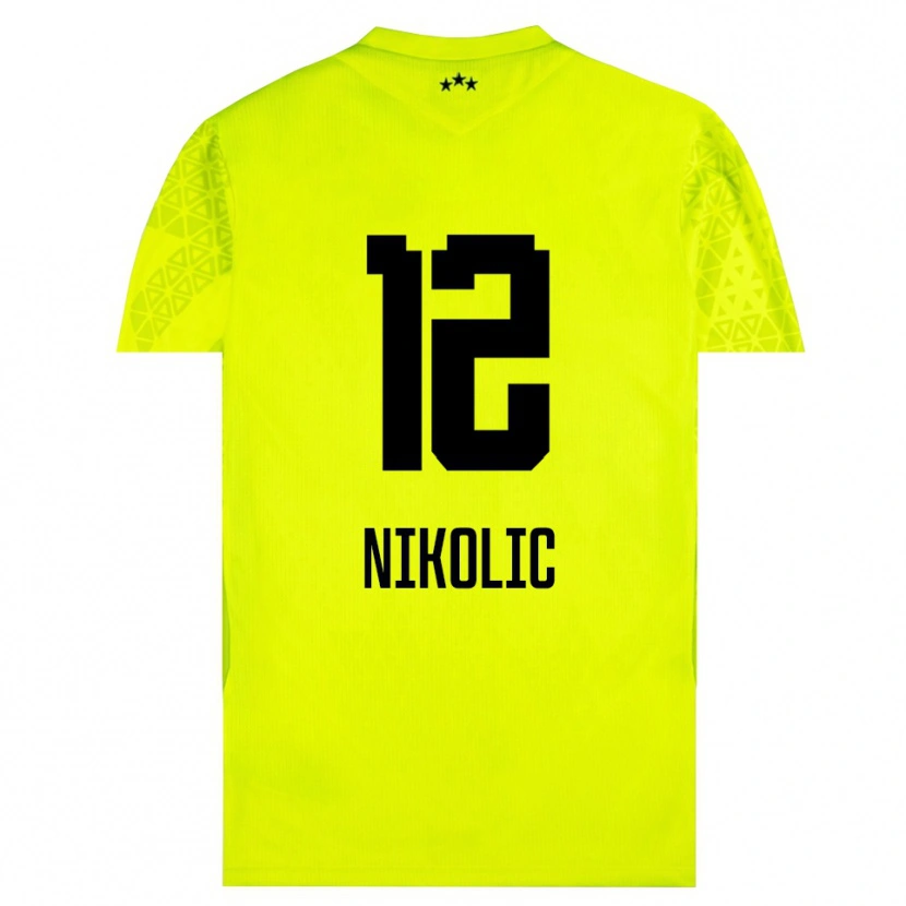 Danxen Homem Uros Nikolic #12 Preto Verde Amarelo Camisola Guarda-Redes 2025/26 Camisa Brasil