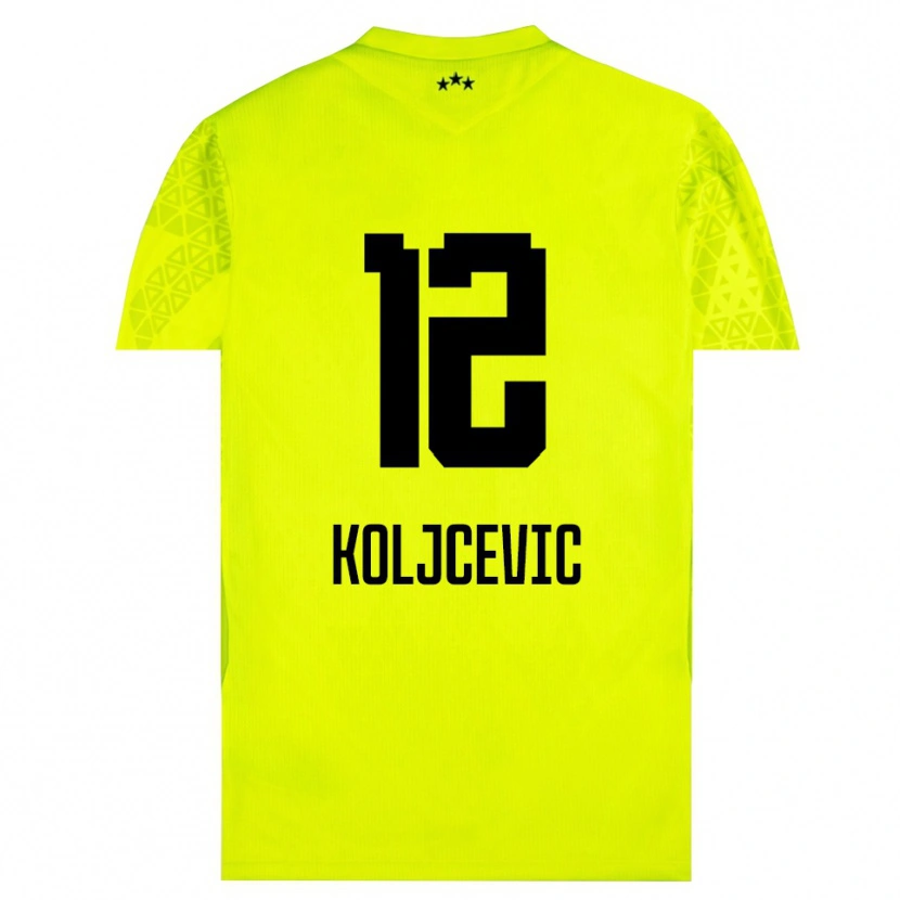 Danxen Homem Danilo Koljcevic #12 Preto Verde Amarelo Camisola Guarda-Redes 2025/26 Camisa Brasil