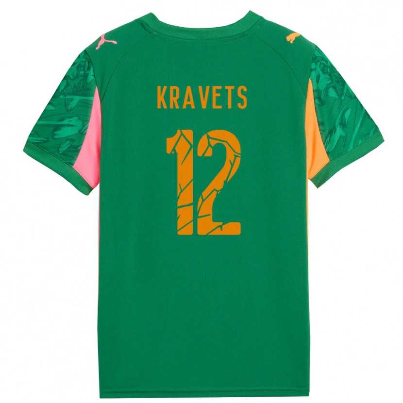 Danxen Homem Vladyslav Kravets #12 Rosa Laranja Verde Camisola Guarda-Redes 2025/26 Camisa Brasil