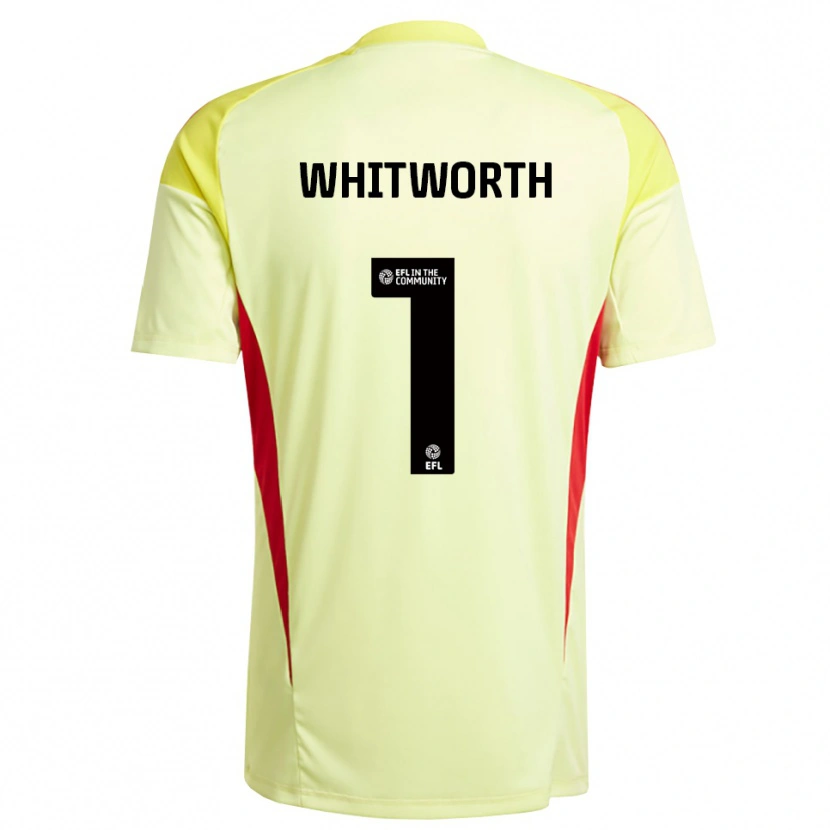 Danxen Homem Joe Whitworth #1 Amarelo Claro Camisola Guarda-Redes 2025/26 Camisa Brasil
