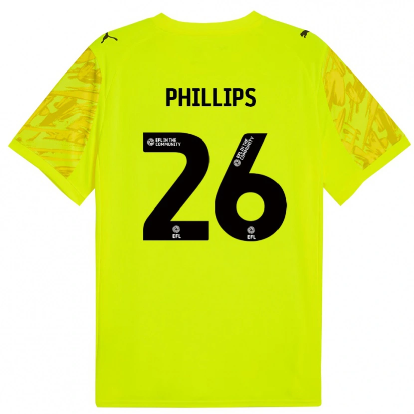 Danxen Homem Noah Phillips #26 Verde Fluorescente Camisola Guarda-Redes 2025/26 Camisa Brasil