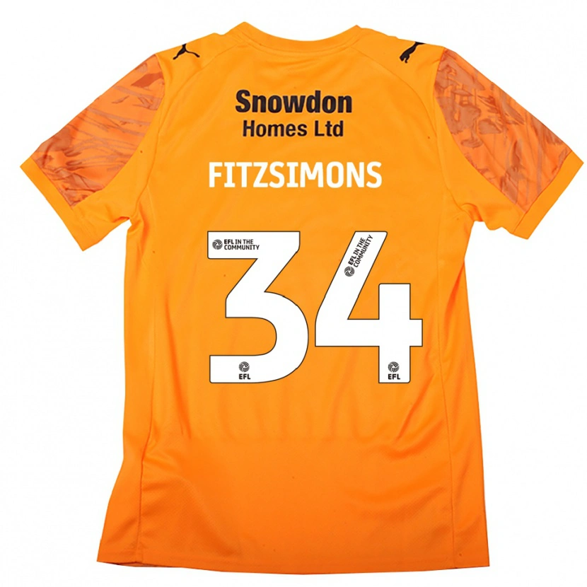 Danxen Homem Ross Fitzsimons #34 Preto Laranja Camisola Guarda-Redes 2025/26 Camisa Brasil