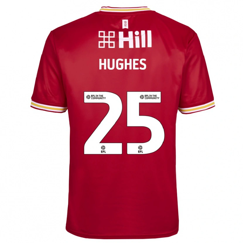 Danxen Homem Ben Hughes #25 Branco Vermelho Camisola Guarda-Redes 2025/26 Camisa Brasil
