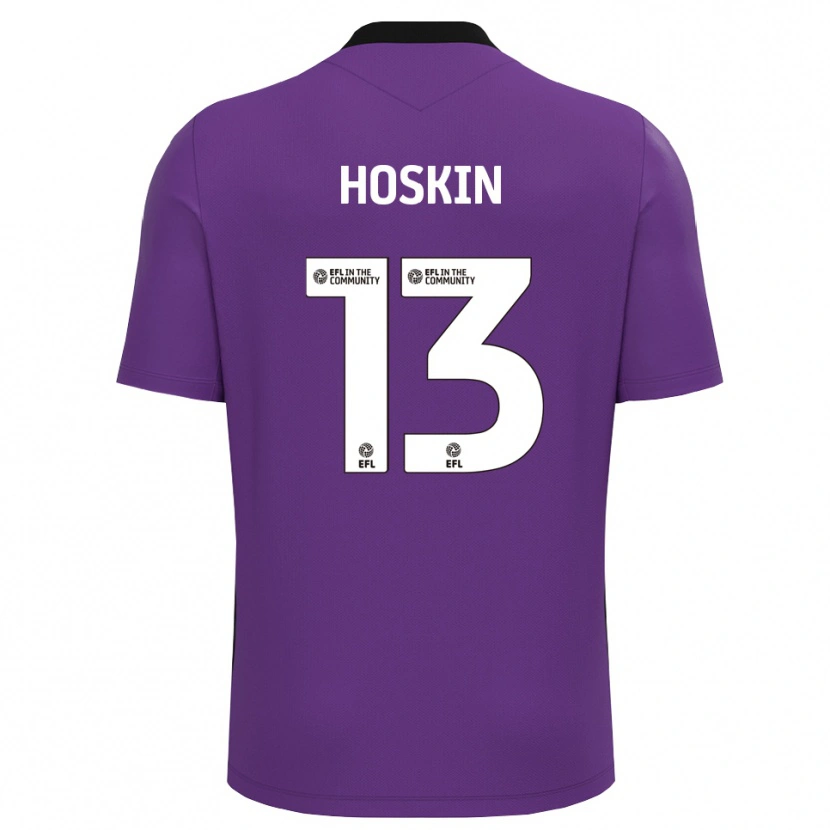 Danxen Homem Owen Hoskin #13 Branco Roxo Camisola Guarda-Redes 2025/26 Camisa Brasil
