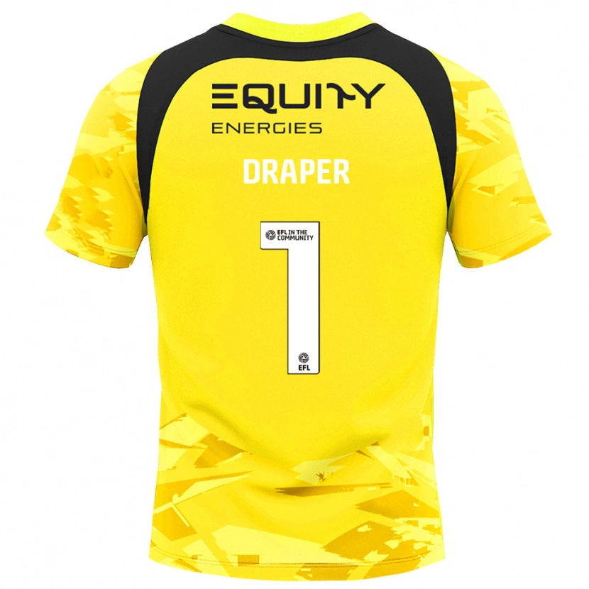 Danxen Homem Anna Draper #1 Preto Amarelo Claro Camisola Guarda-Redes 2025/26 Camisa Brasil