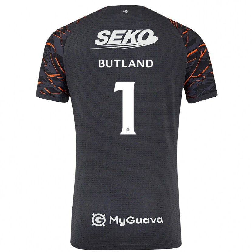 Danxen Homem Jack Butland #1 Cinza Escuro Camisola Guarda-Redes 2025/26 Camisa Brasil