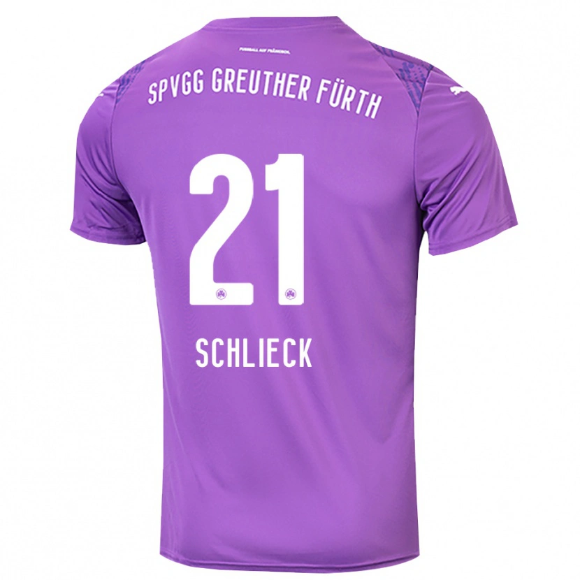 Danxen Homem Timo Schlieck #21 Roxo Branco Camisola Guarda-Redes 2025/26 Camisa Brasil